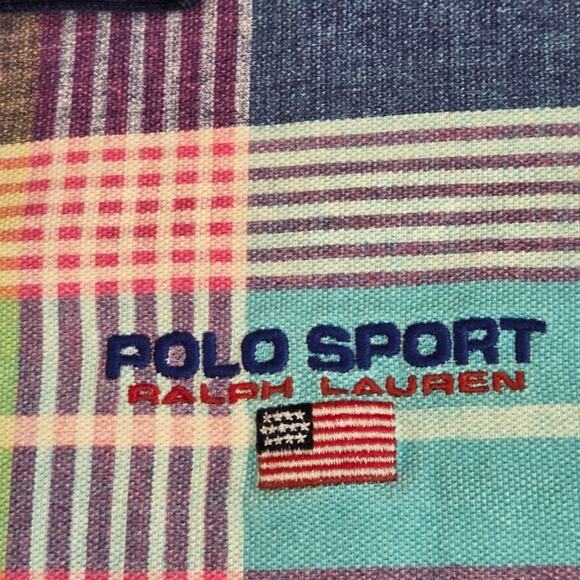 Polo Sport Ralph Lauren XXL Plaid Polo Shirt Slim Fit Multicolor - Picture 5 of 10